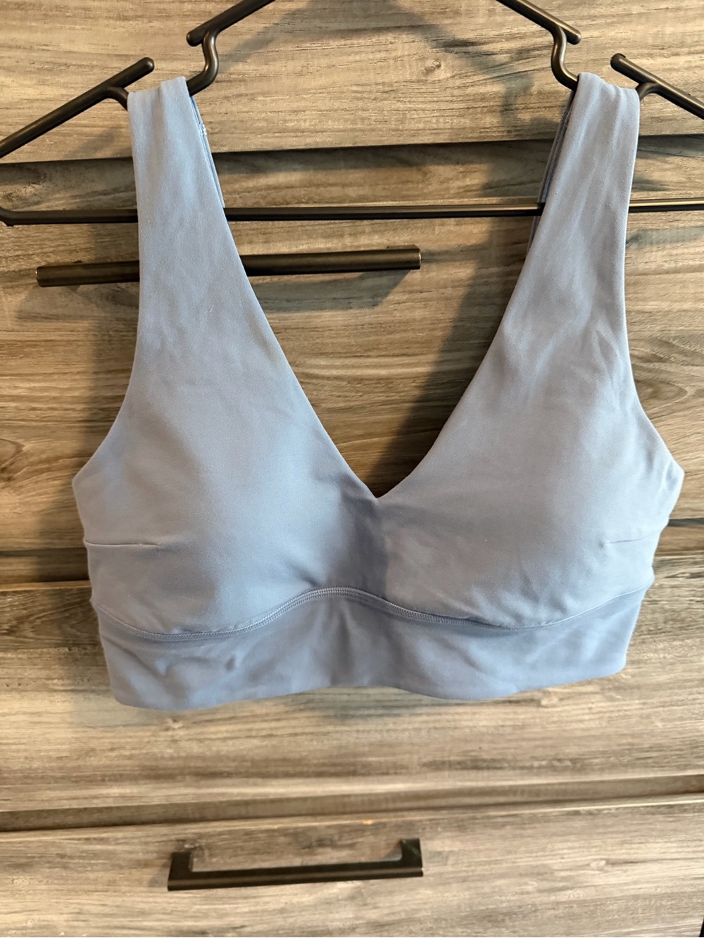 lululemon athletica V-Neck Align bra in Pale Blue